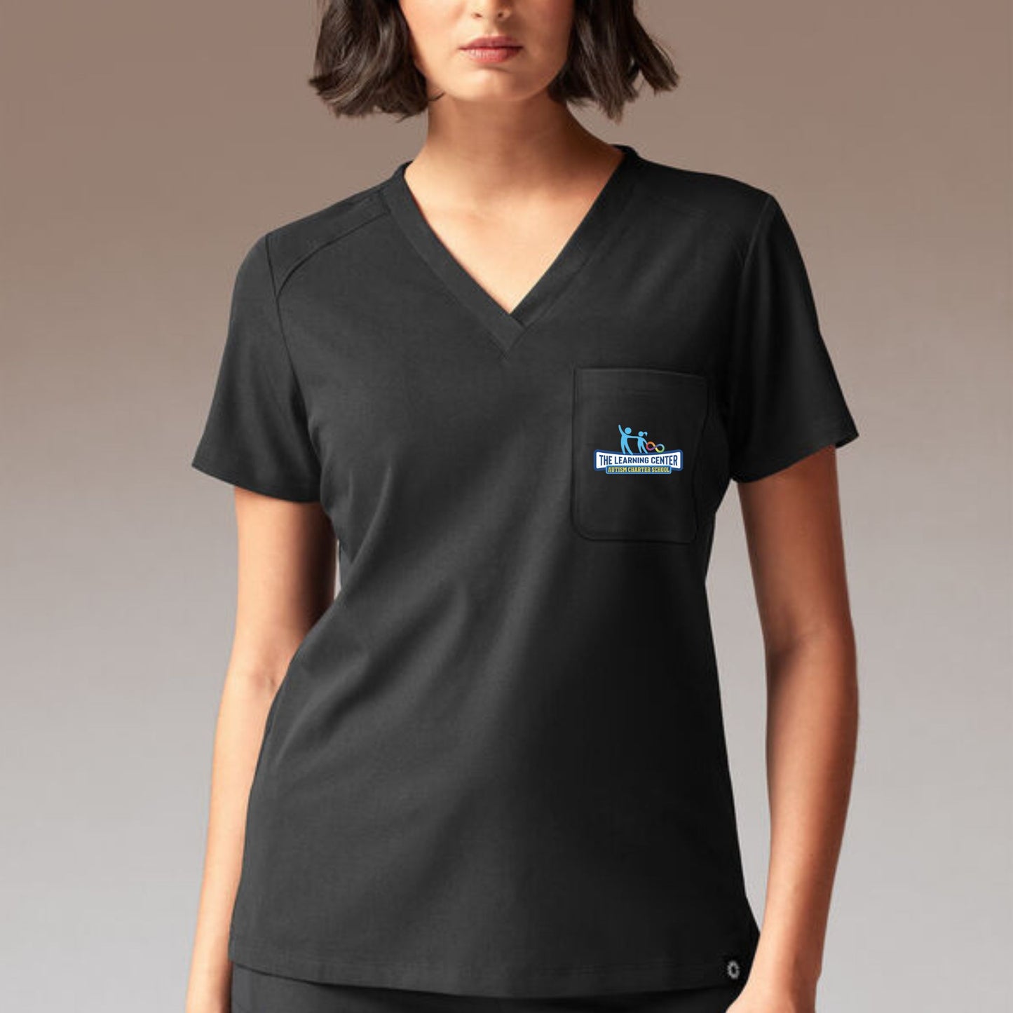 Unisex Scrub Top Black