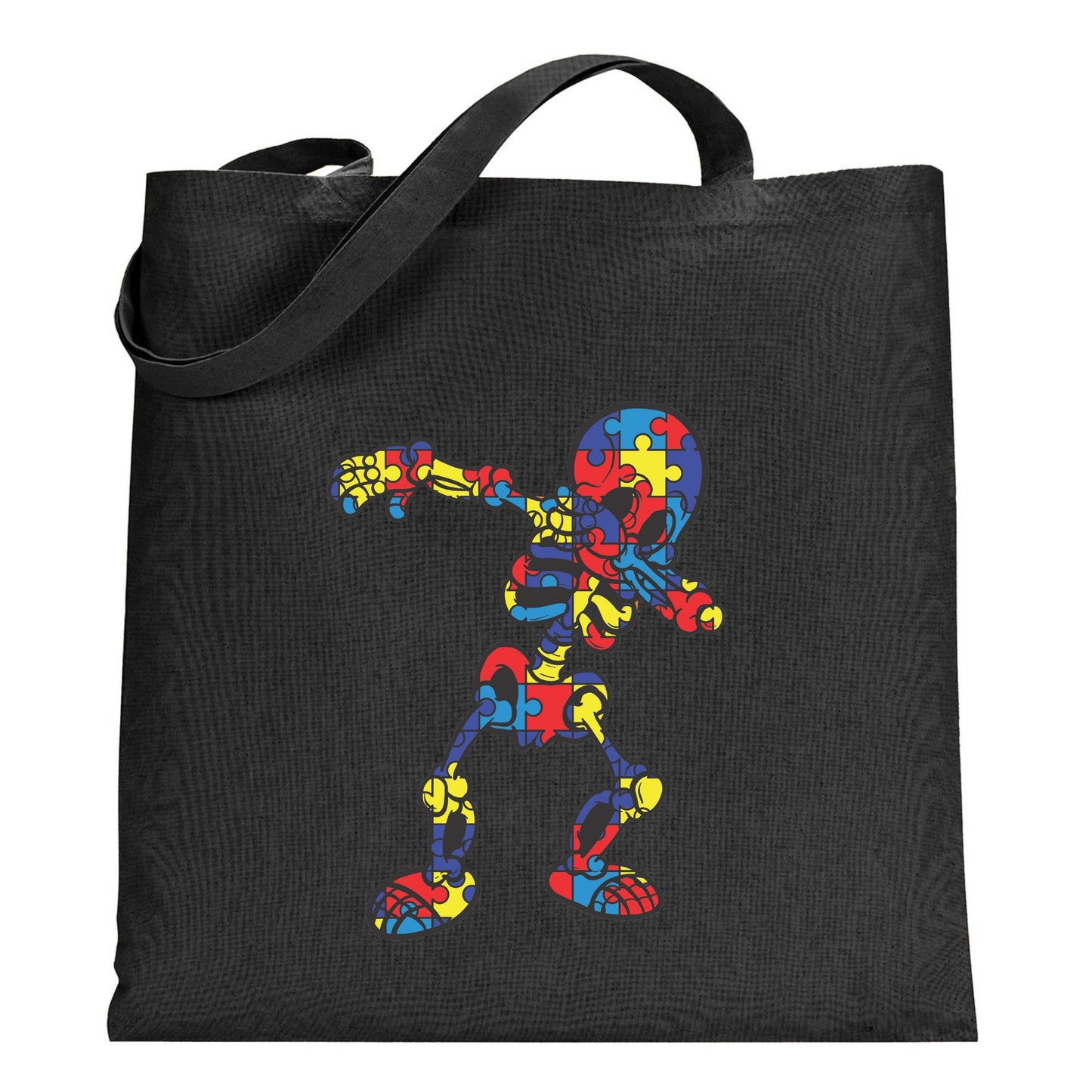 Canvas Tote Bag Dabbing Skeleton